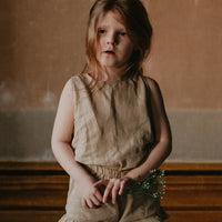 The Frill Linen Short | Oatmeal