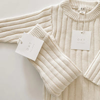 Ribbed Knit Sweater | Cream