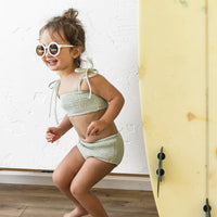Smocked Bikini Top | Sage