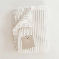 Powder Ribbed Knit Blanket