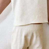 Ribbed Crop Tank | Vintage Stripe