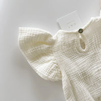 Muslin Bubble Romper | Vanilla
