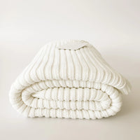 Powder Ribbed Knit Blanket