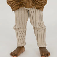 Ribbed Knit Pant | Oat