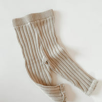 Ribbed Knit Pant | Oat