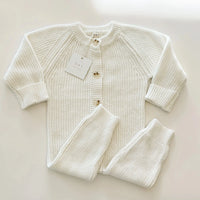 Chunky Knit Playsuit | Powder