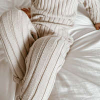 Ribbed Knit Pant | Oat