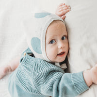 Organic Cotton Knit Bonnet | Blue Moon