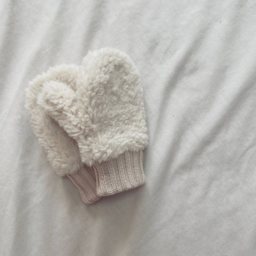 Teddy Mittens | Beige