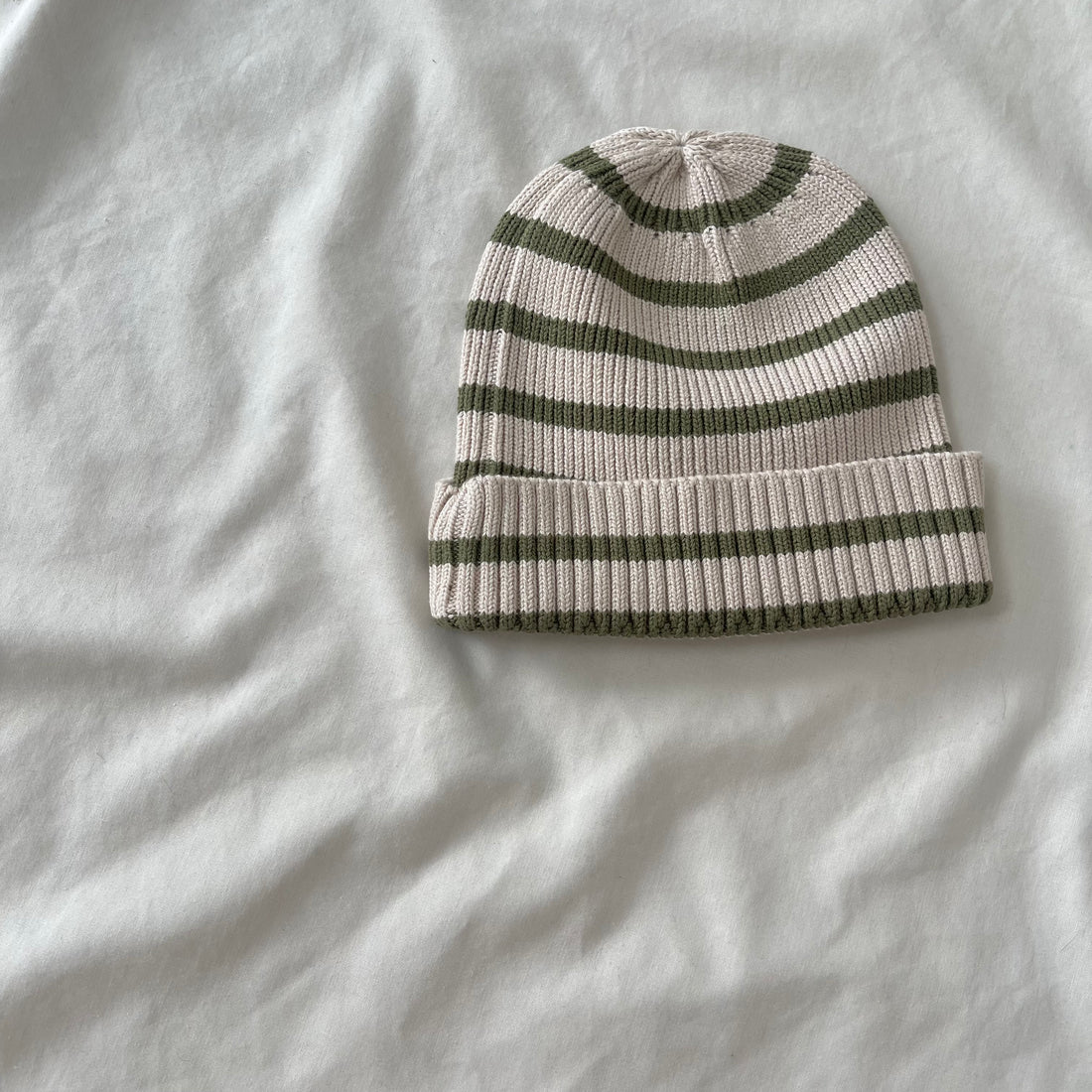 Noa Beanie | Olive Stripe