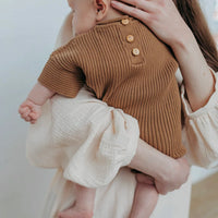 Ribb Romper | Walnut