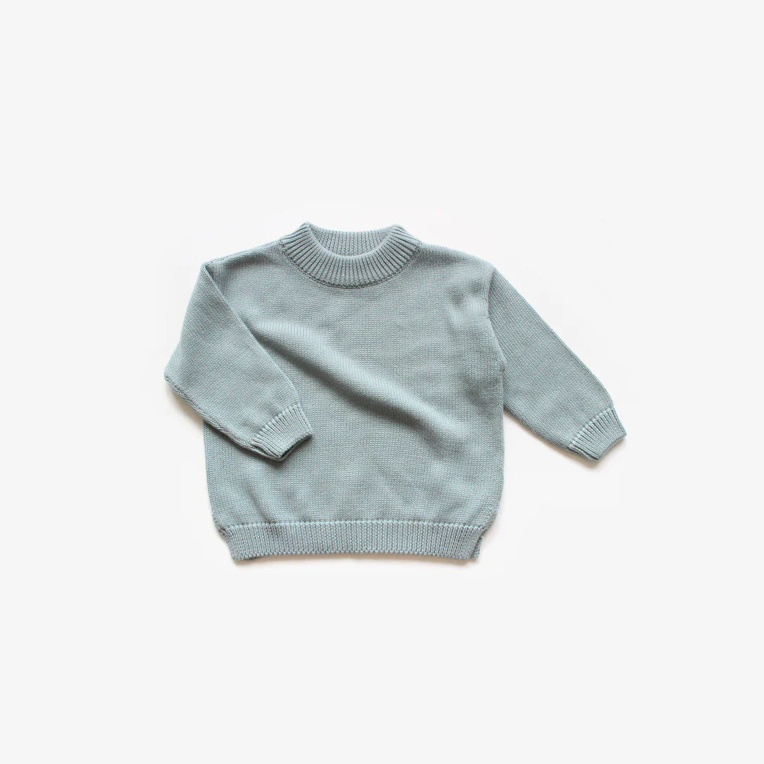 Organic Cotton Knit Jumper | Sky Marle