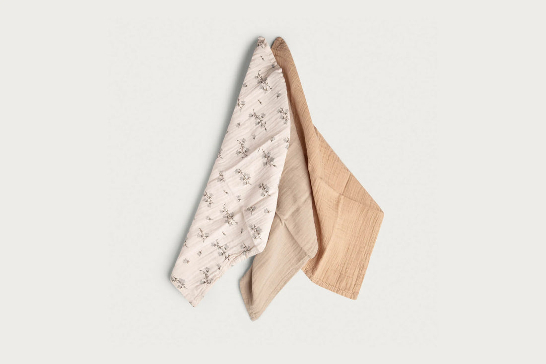 Muslin Burp Cloth 3 Pack | Bluebell