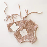 Smocked Bikini Top | Peony