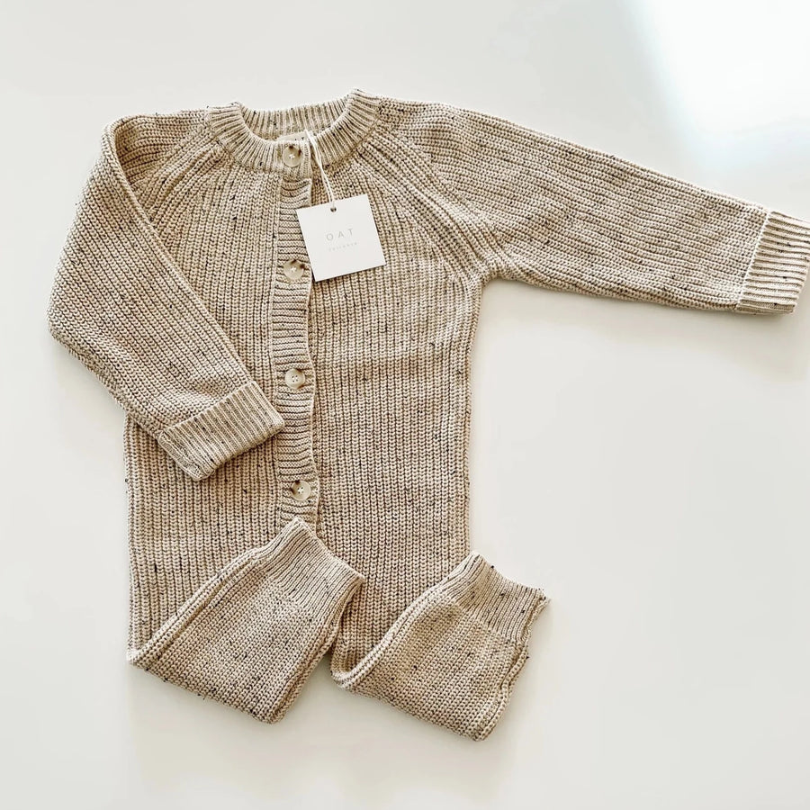 Chunky Knit Playsuit | Oat Fleck