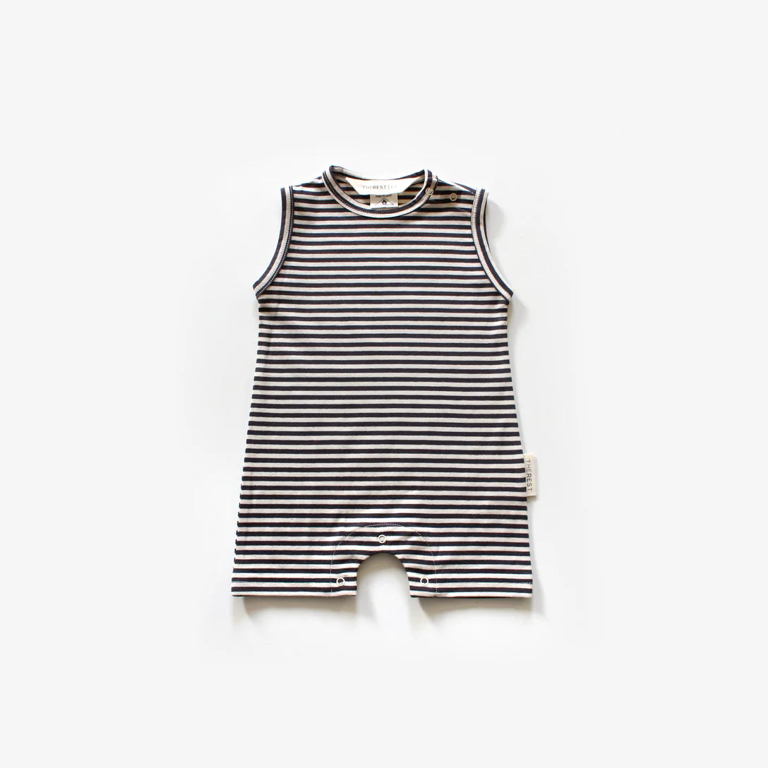 Summer Romper | Midnight Stripe