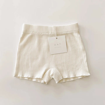 Ribbed Cotton Shorts | Vintage Stripe