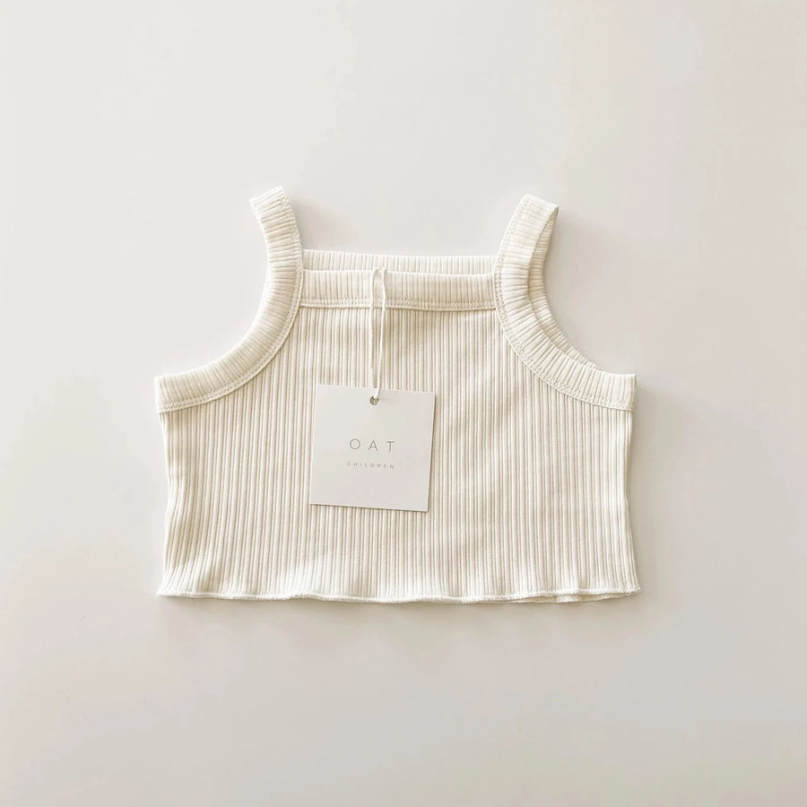 Ribbed Crop Tank | Vintage Stripe