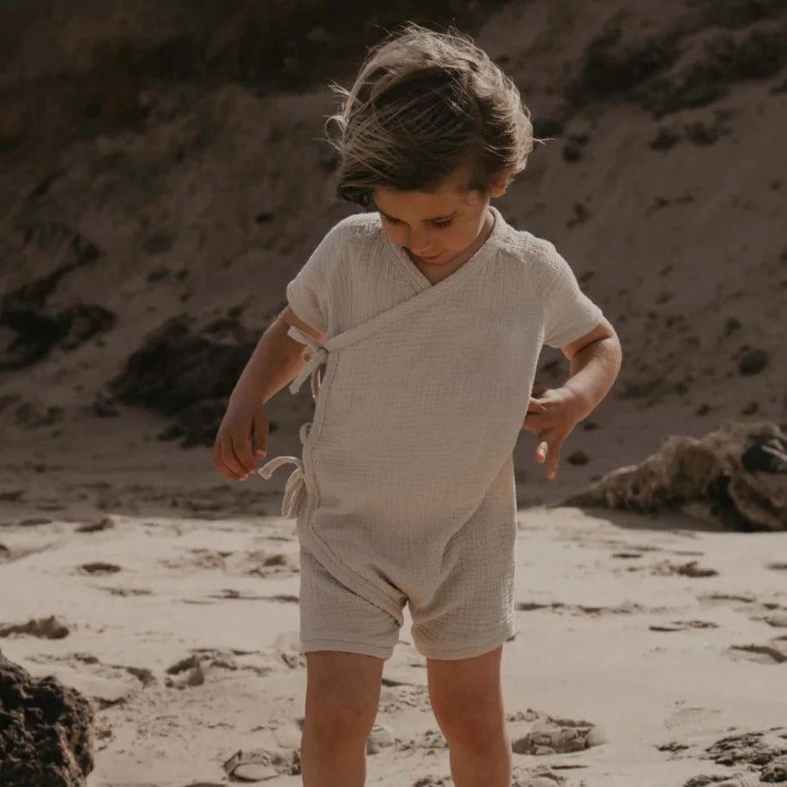 The Kimono Playsuit | Ecru