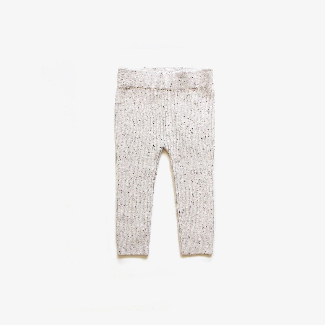 Organic Cotton Rib Knit Leggings | Oatmeal Fleck