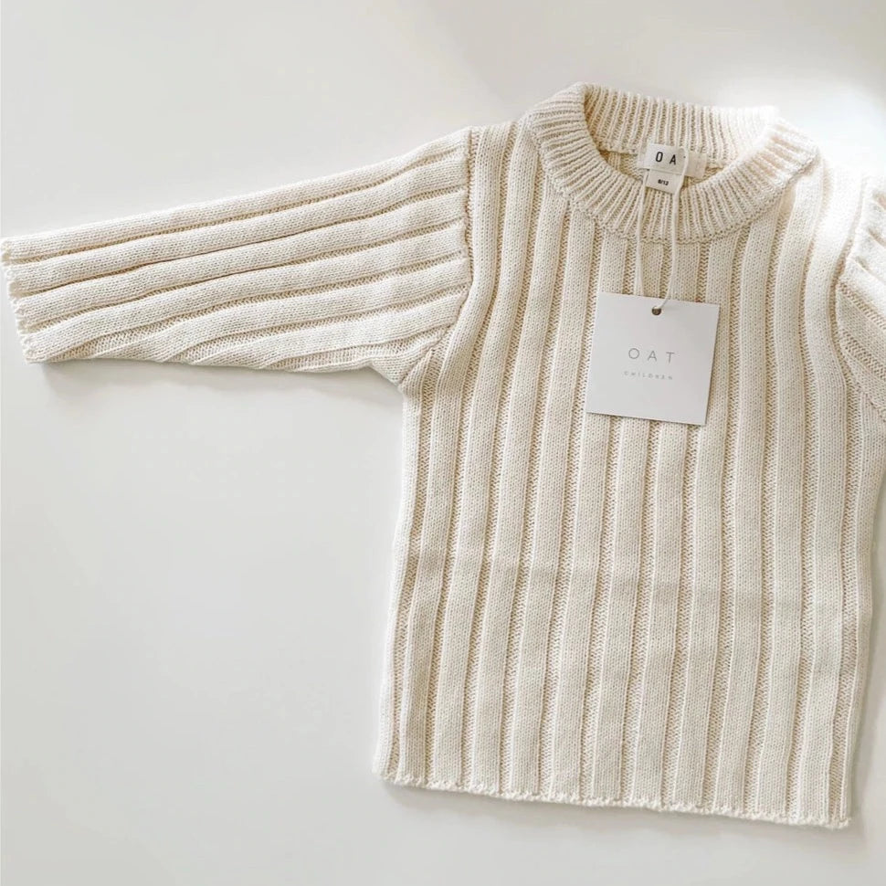 Ribbed Knit Sweater | Cream