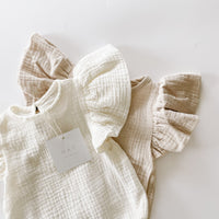 Muslin Bubble Romper | Vanilla