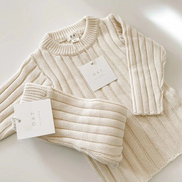 Ribbed Knit Sweater | Cream