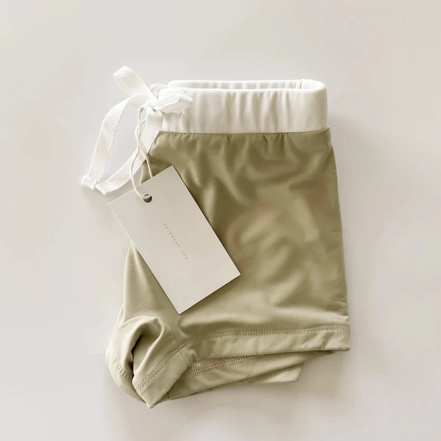 Euro Style Swim Trunks | Khaki