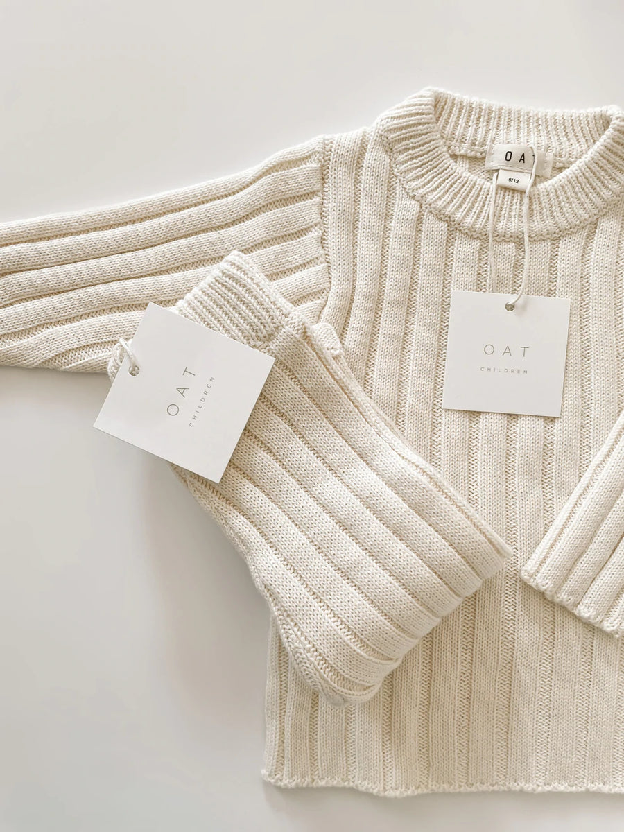 Ribbed Knit Sweater | Cream