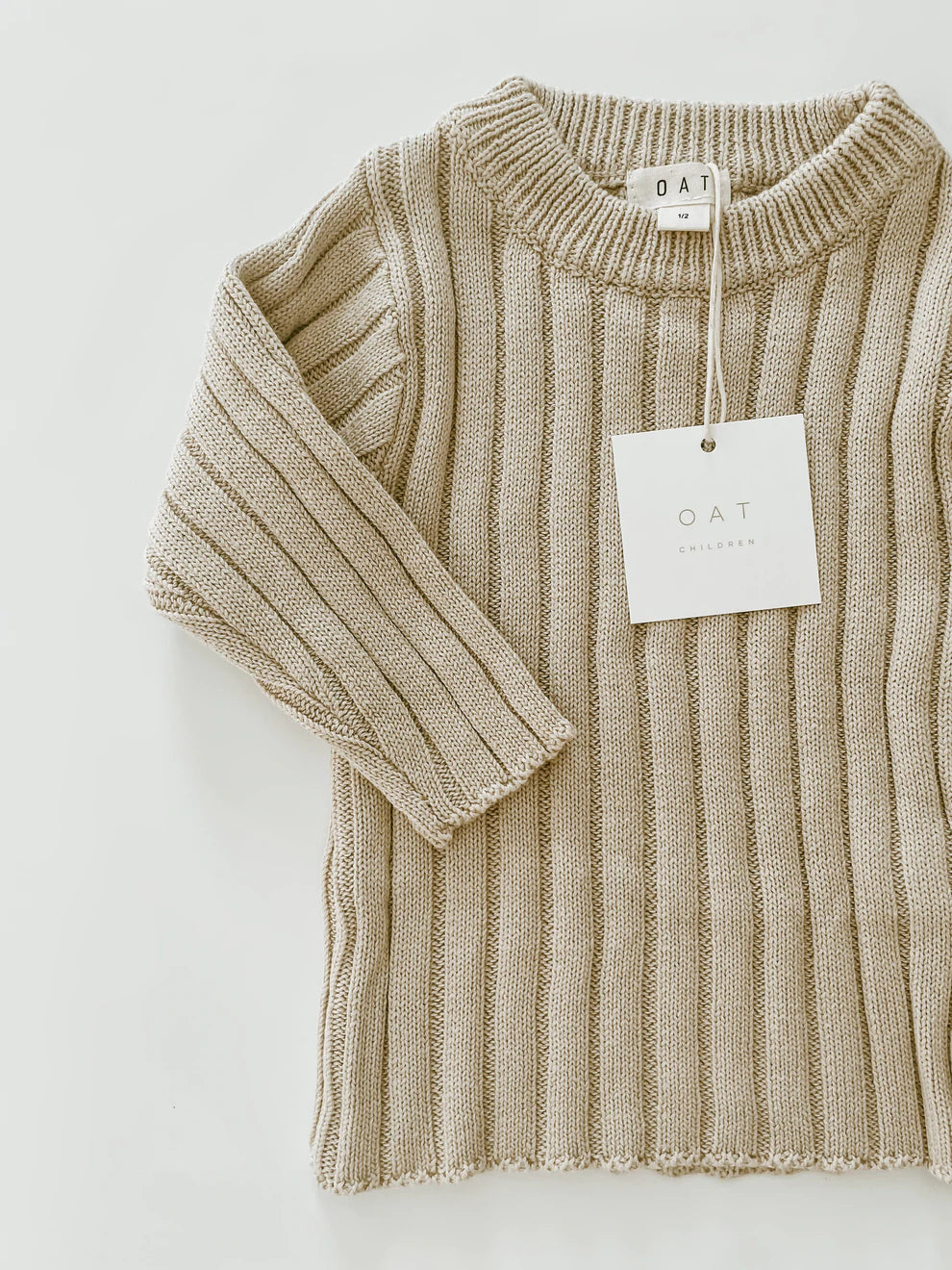 Ribbed Knit Sweater | Oat