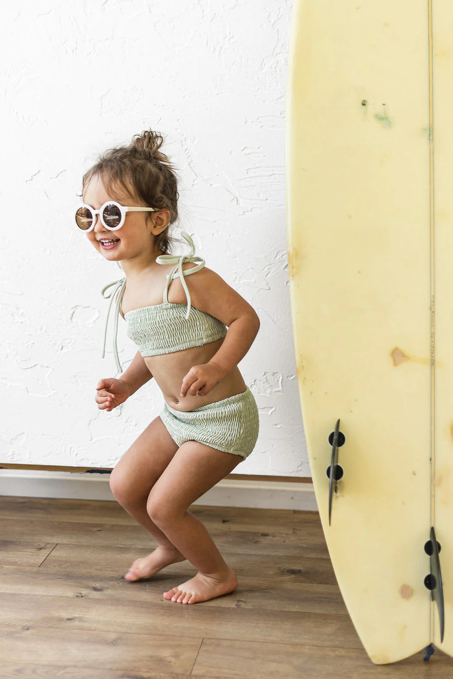 Smocked Bikini Top | Sage