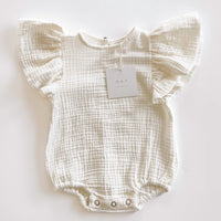 Muslin Bubble Romper | Vanilla