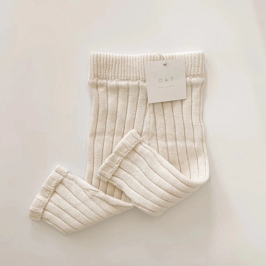 Ribbed Knit Pant | Cream