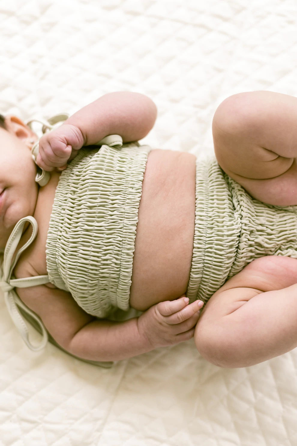 Smocked Bikini Top | Sage