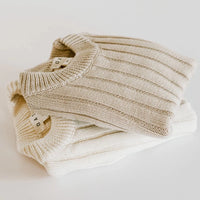 Ribbed Knit Sweater | Oat