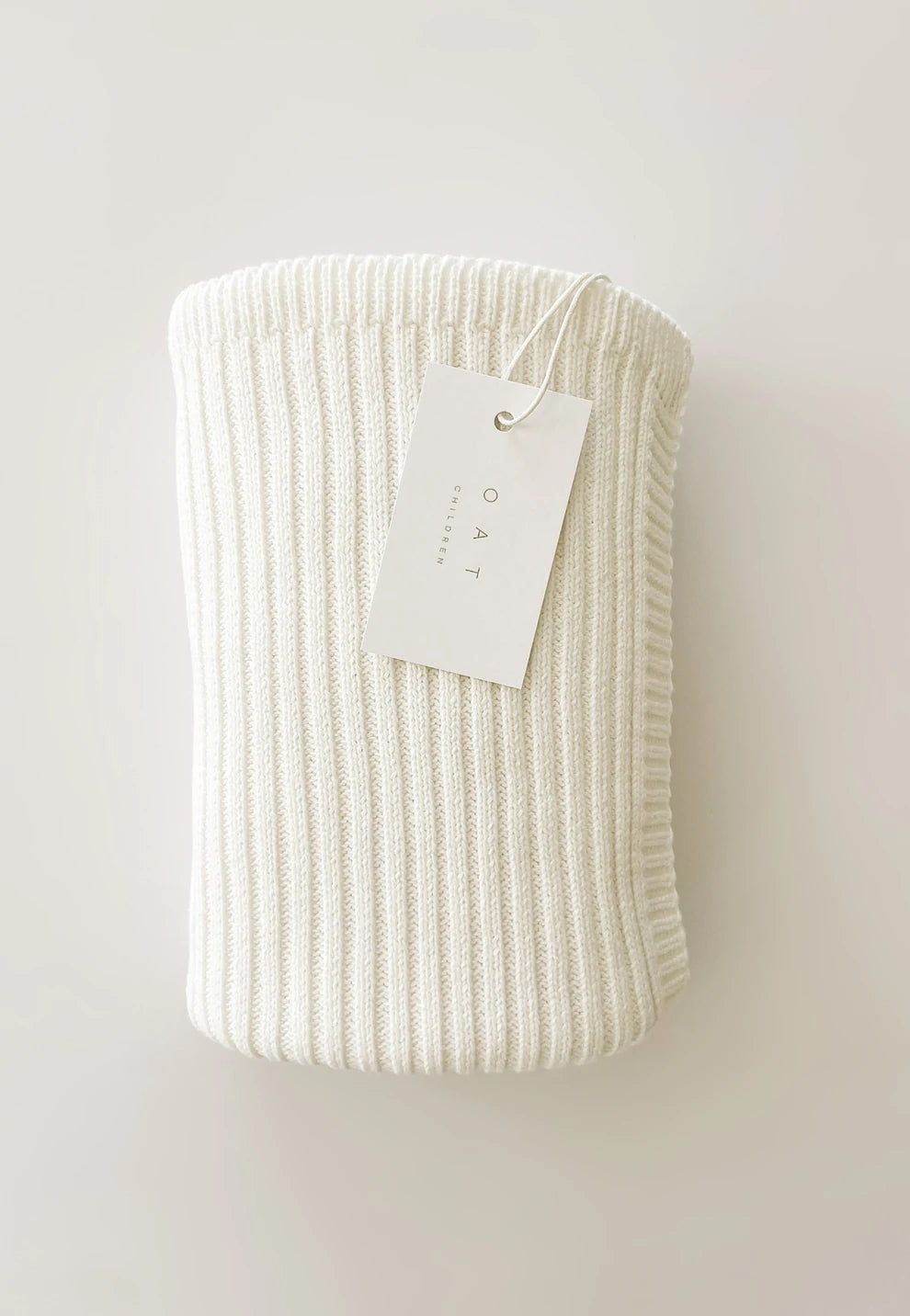 Powder Ribbed Knit Blanket