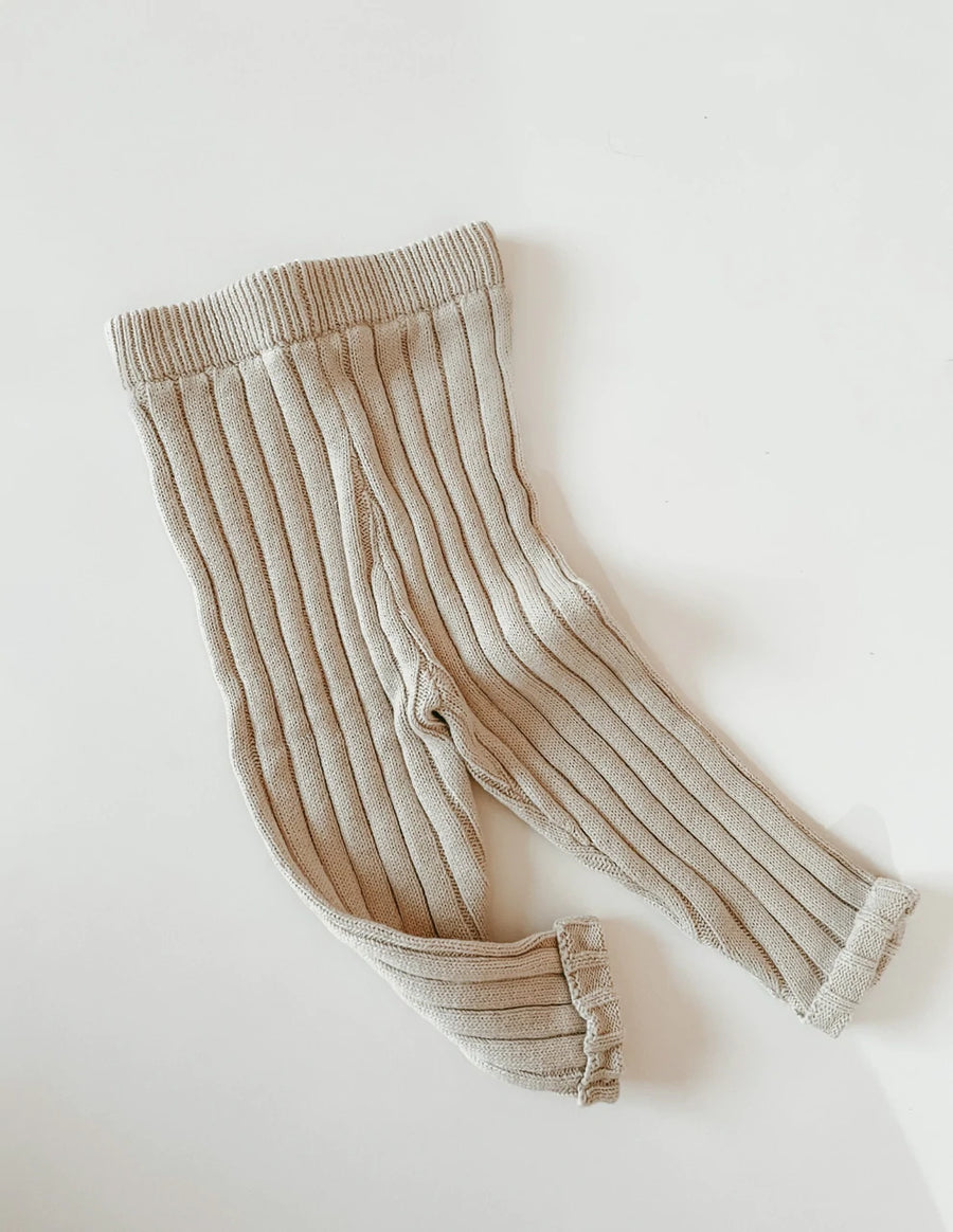 Ribbed Knit Pant | Oat