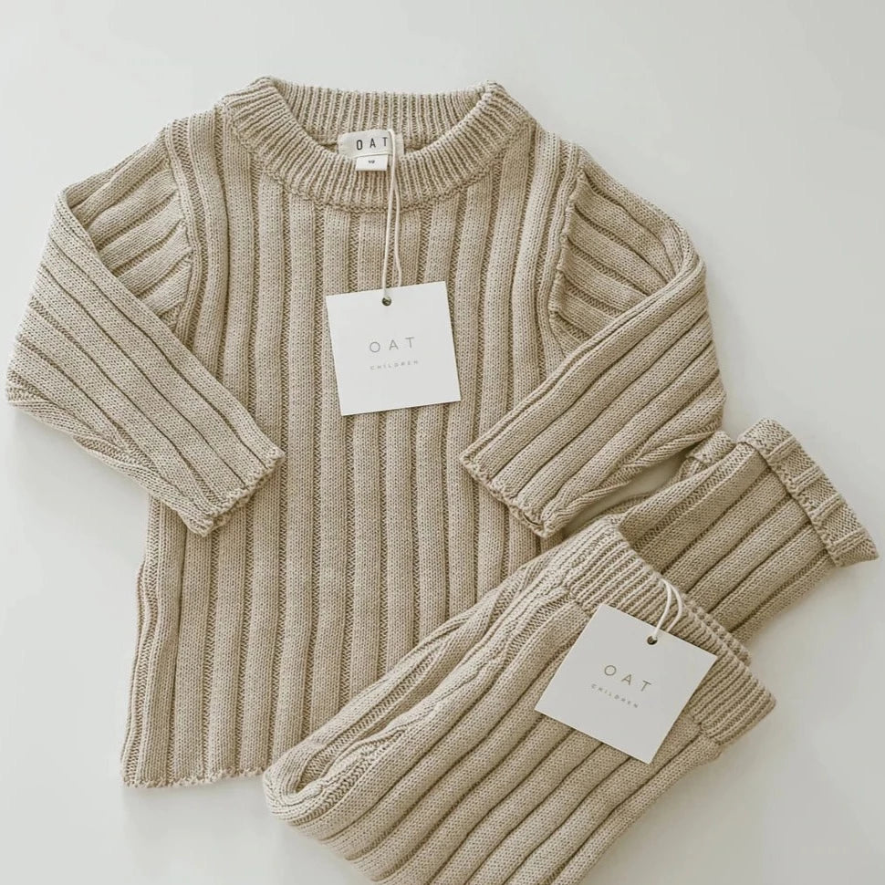 Ribbed Knit Sweater | Oat