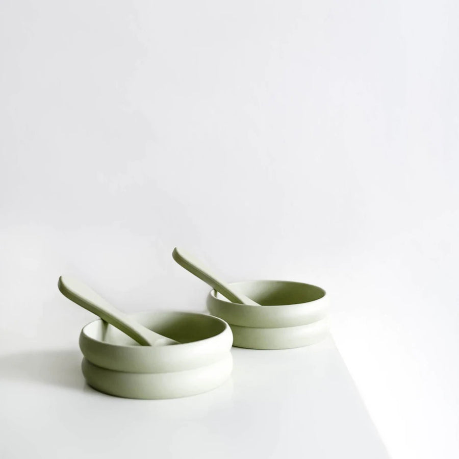 The Bubble Bowl / Spoon 2 Pack | Pistachio